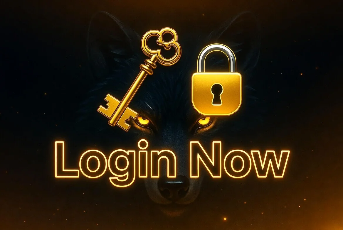 The Wolf Winner login and registration screen for Australian players
