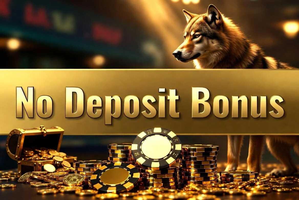 The Wolf Winner Casino no deposit bonus of 20 free spins on Wolf Saga