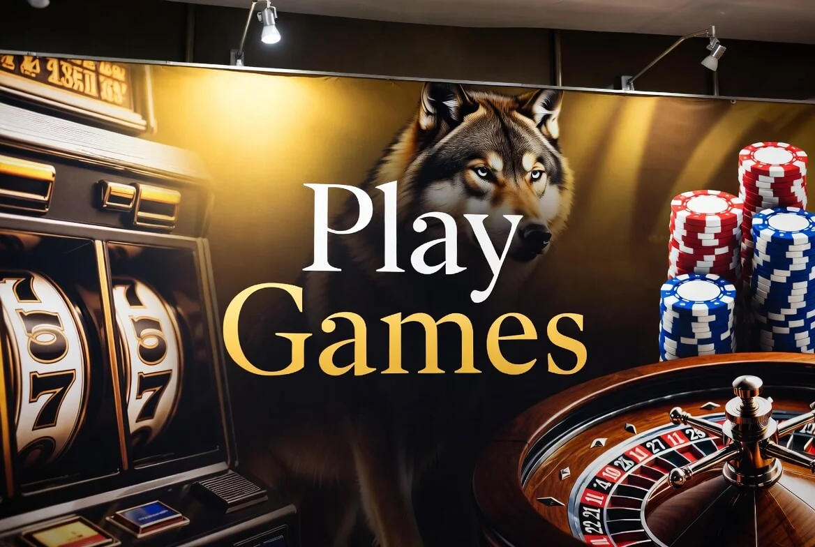 The Wolf Winner Australia lobby with pokies, live tables and the welcome package